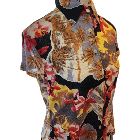 Women's loose skirt and blouse with floral print. Size M - Picture 12 of 14